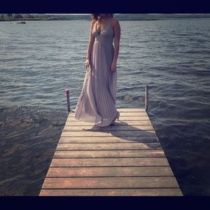 Lulu’s Long Grey Dress